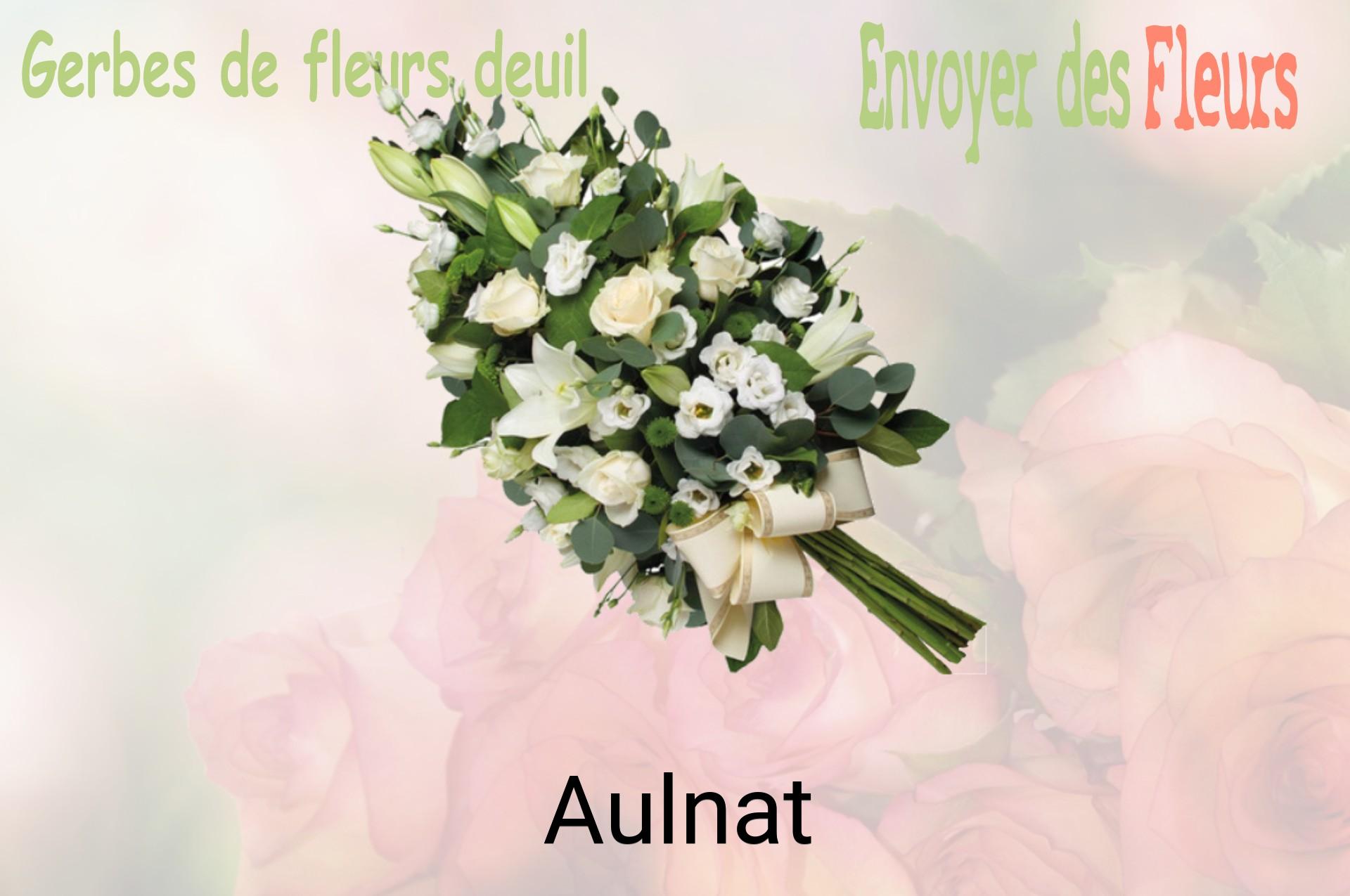 Gerbe de fleurs de deuil livrée à Aulnat
